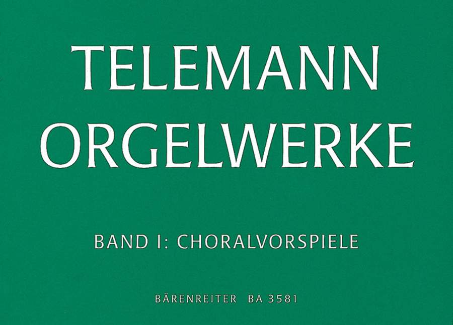 Telemann: Organ Works Volume 1 published by Barenreiter
