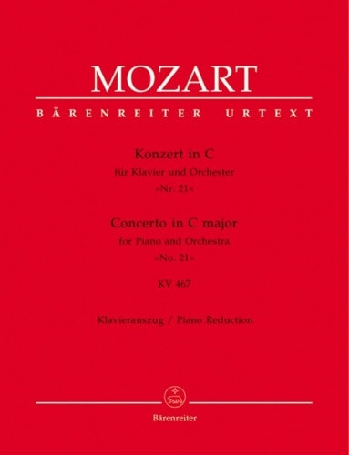 Mozart: Concerto No. 21 in C K467 for 2 Pianos published by Barenreiter