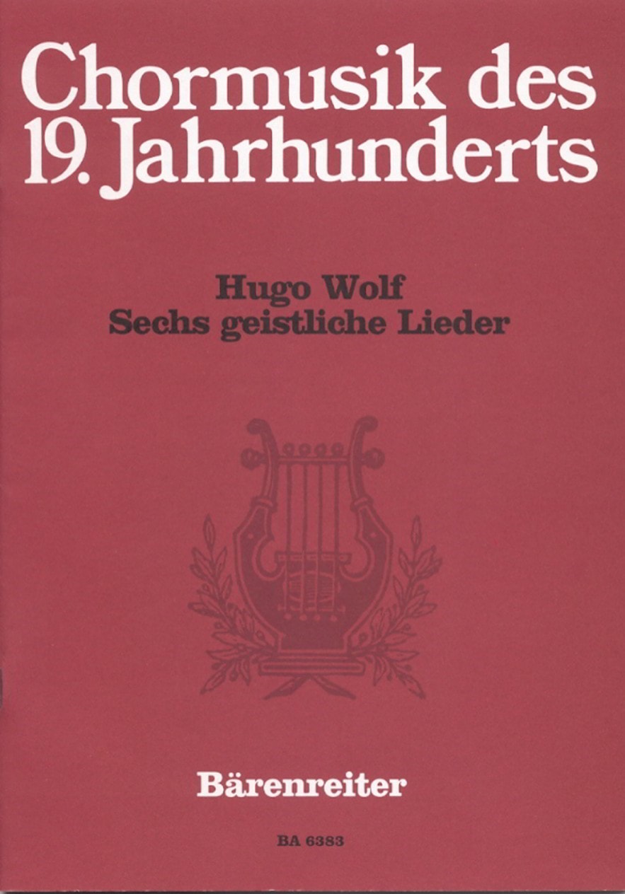 Wolf: Sacred Songs (6) published by Barenreiter - Vocal Score