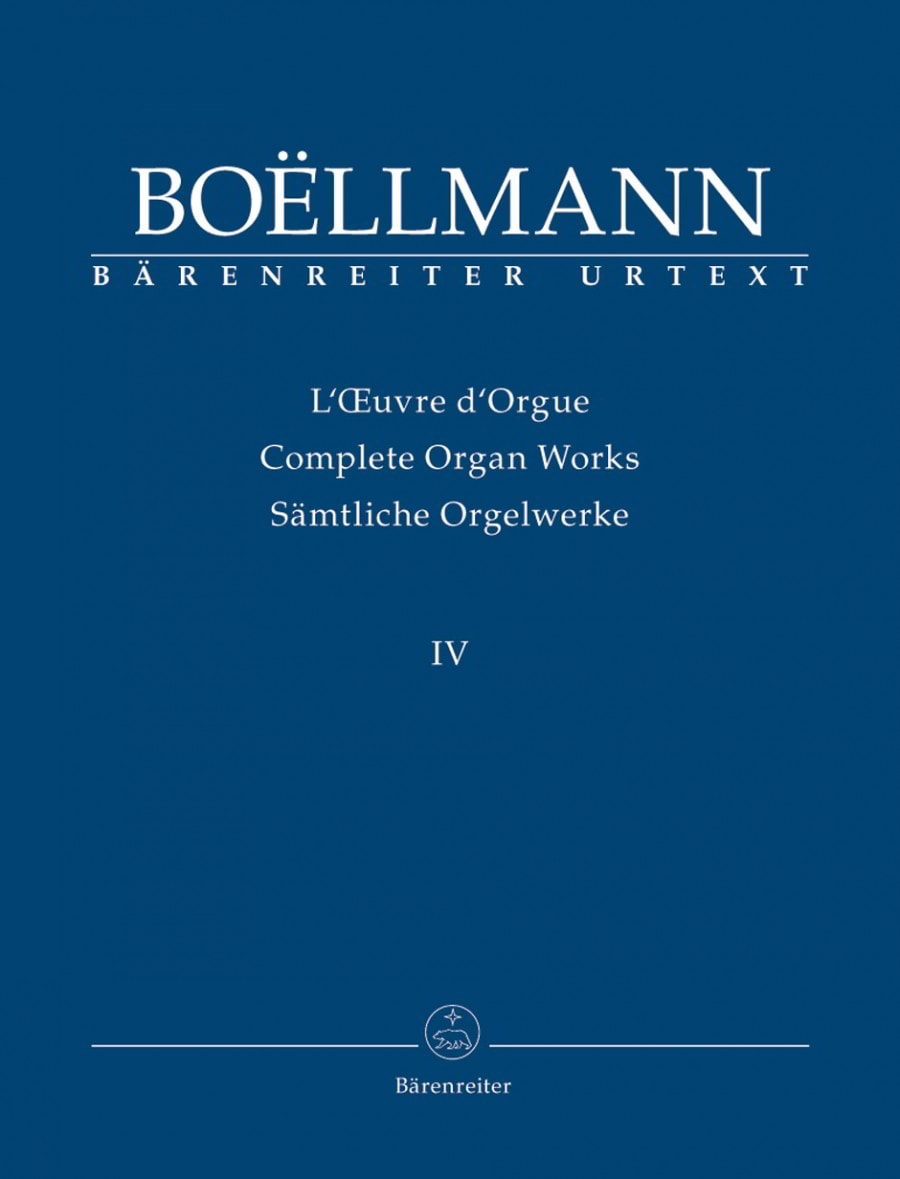 Boellmann: Complete Organ Works Volume IV published by Barenreiter