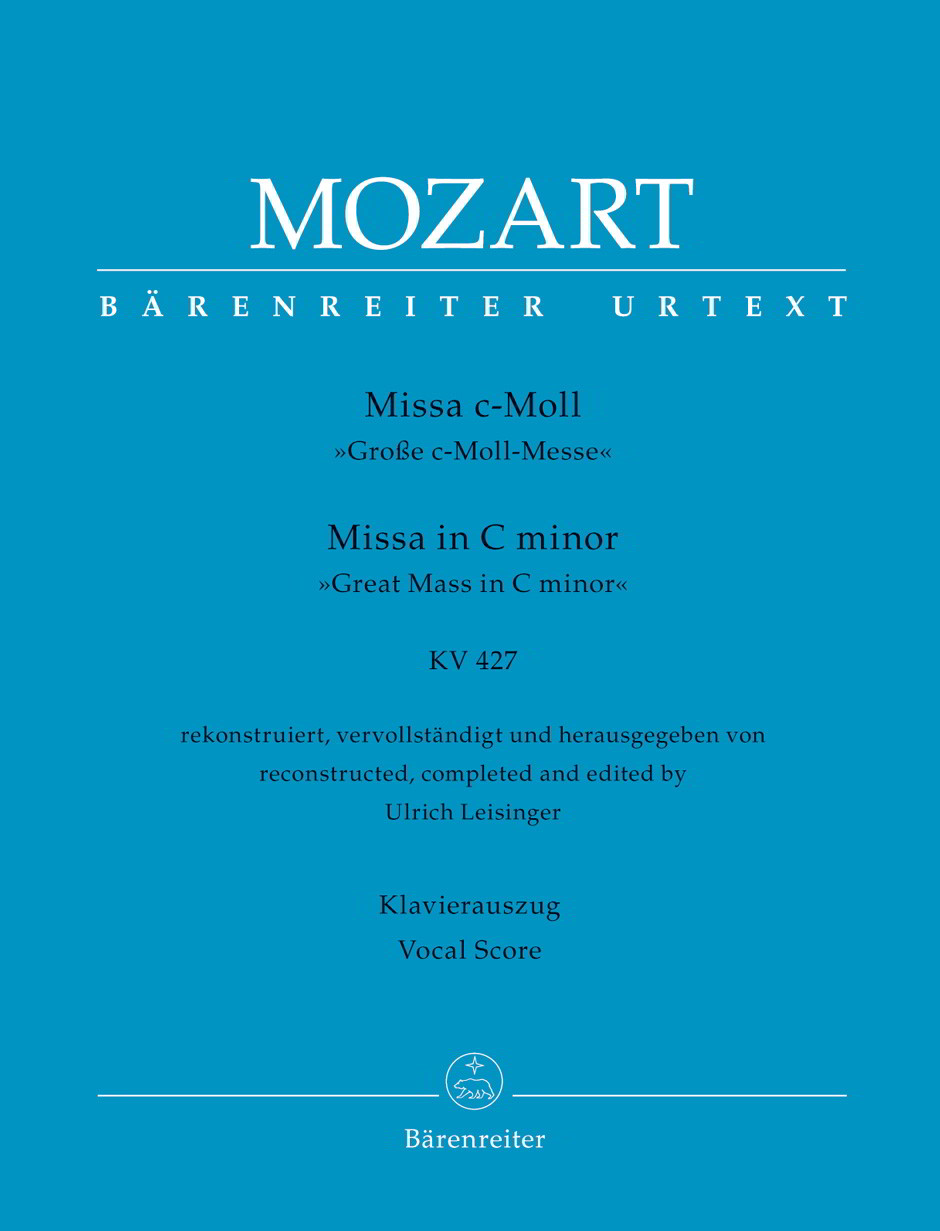 Mozart: Great Mass in C minor (K427) published by Barenreiter Urtext - Vocal Score