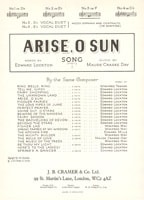 Day: Arise O Sun in F for Voice published by Cramer