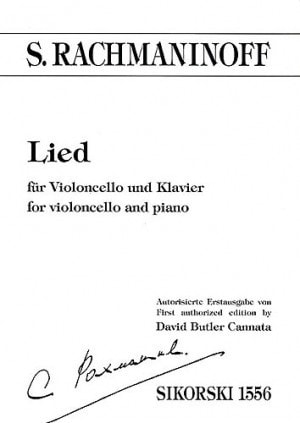 Rachmaninov: Lied in for Cello published by Sikorski