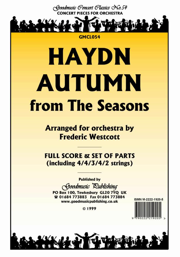 Haydn: Autumn from the Seasons Orchestral Set published by Goodmusic