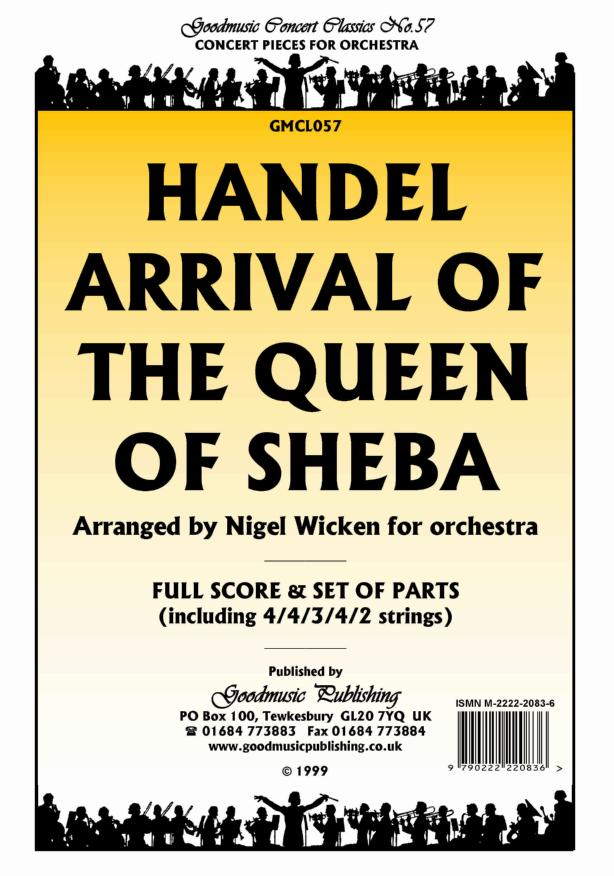 Handel: Arrival of Queen of Sheba Orchestral Set published by Goodmusic