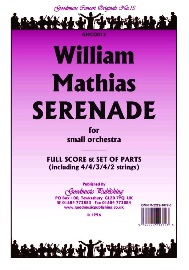 Mathias: Serenade for Small Orchestra Orchestral Set published by Goodmusic