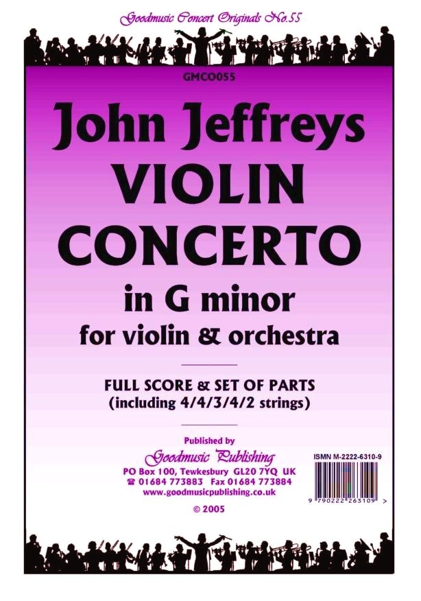 Jeffreys: VIolin Concerto Orchestral Set published by Goodmusic