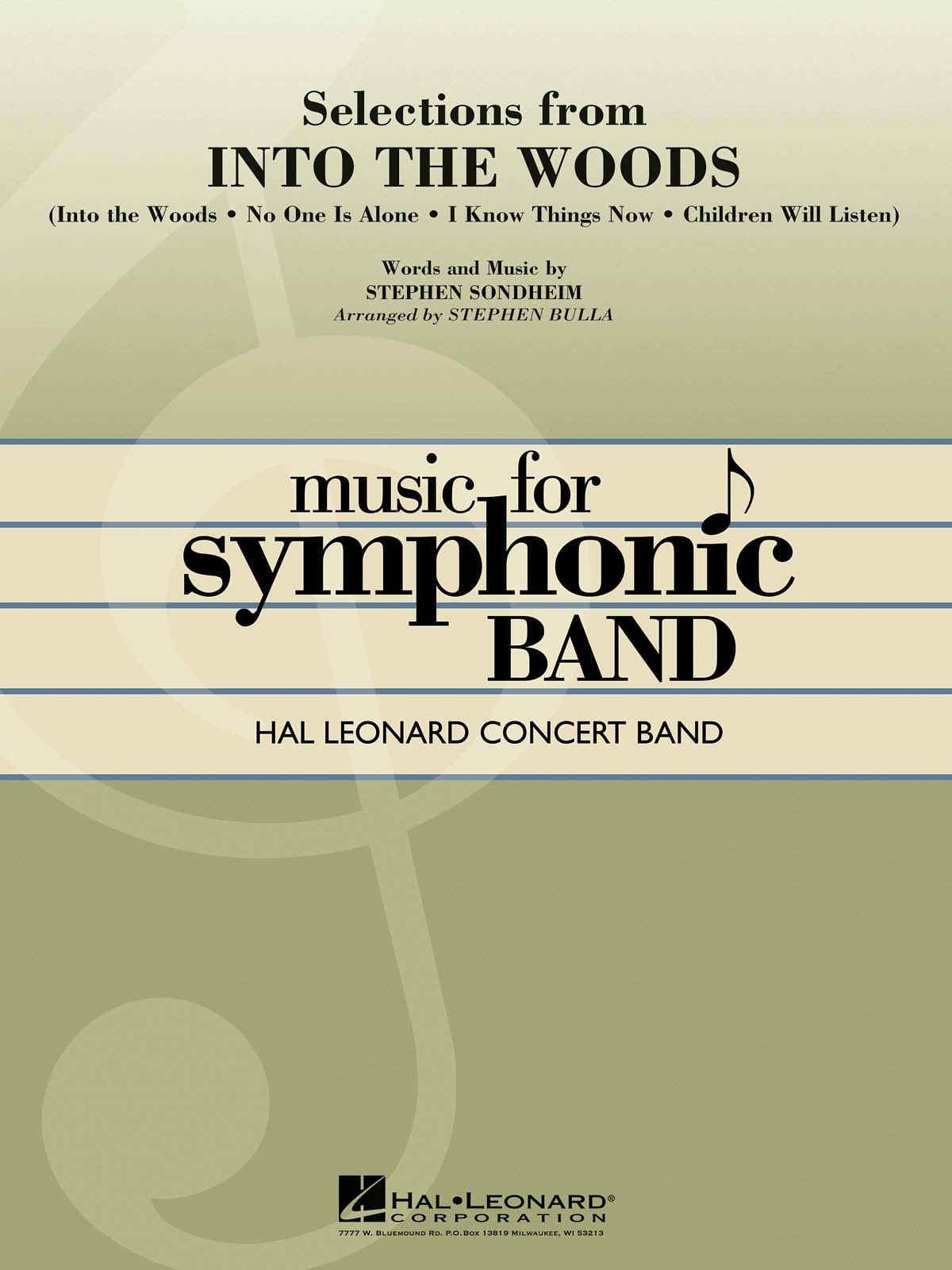 Selections from Into the Woods for Concert Band/Harmonie published by Hal Leonard - Set (Score & Parts)