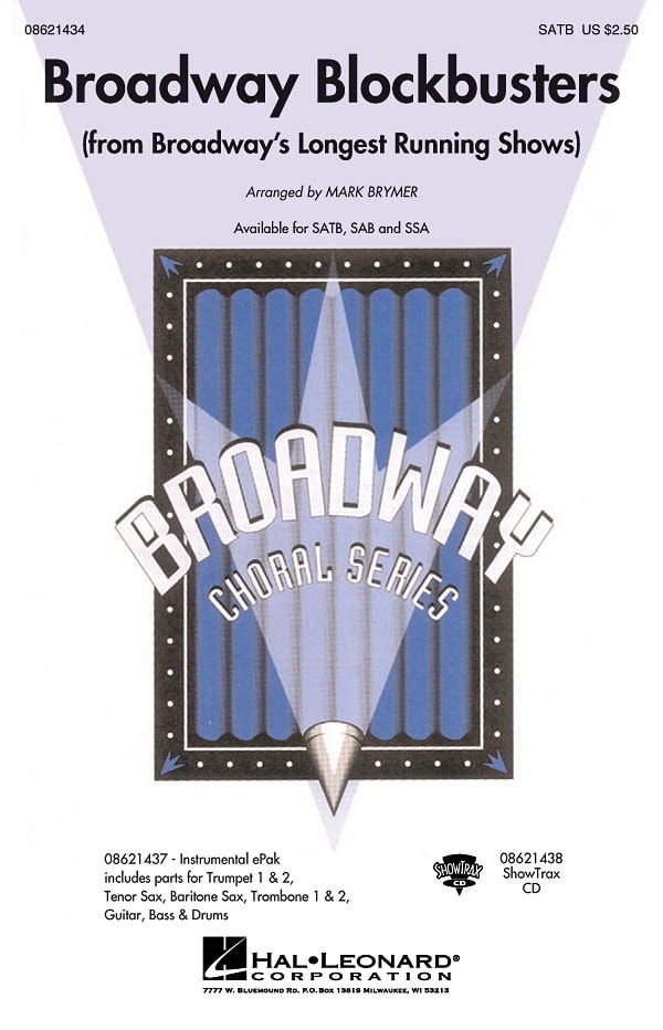 Brymer: Broadway Blockbusters Medley SATB published by Hal Leonard