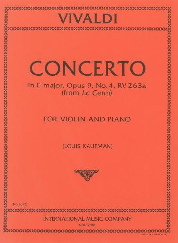 Vivaldi: Concerto in E Opus 9/4 (RV263a) for Violin published by IMC
