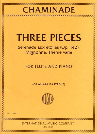 Chaminade: Three Pieces for Flute published by IMC