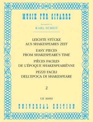 Easy Pieces of Shakespeare's Time Book 2 for Guitar published by Universal Edition