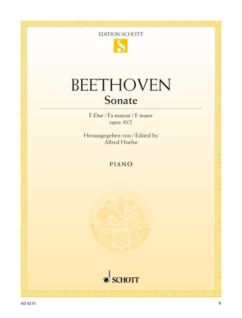 Beethoven: Sonata in F Opus 10 No 2 for Piano published by Schott