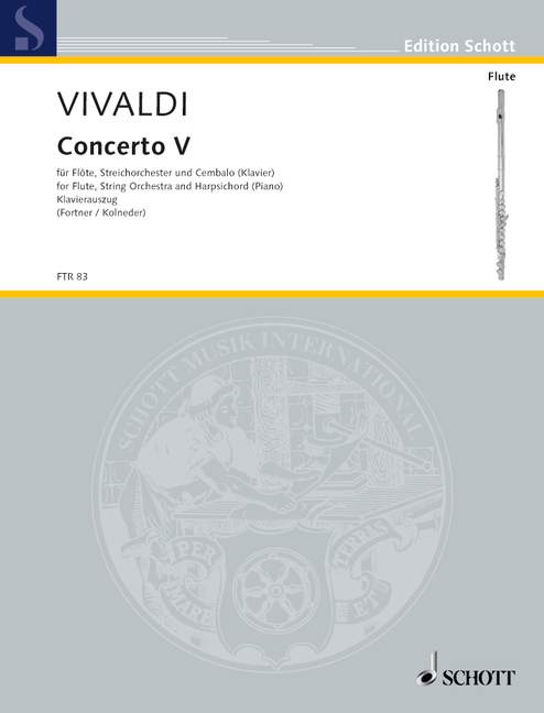 Vivaldi: Concerto No 5 Opus 10/5 RV434 for Flute published by Schott