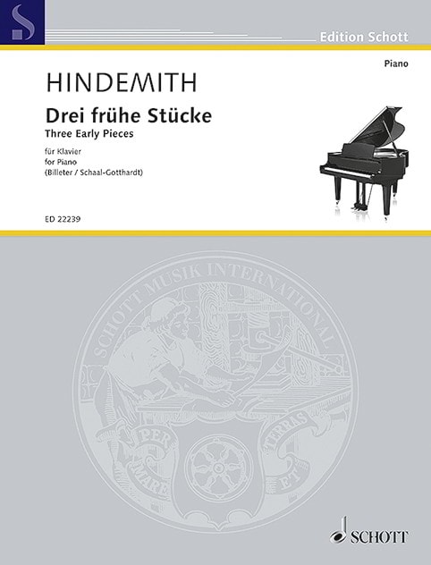 Hindemith: Three Early Pieces for Piano published by Schott