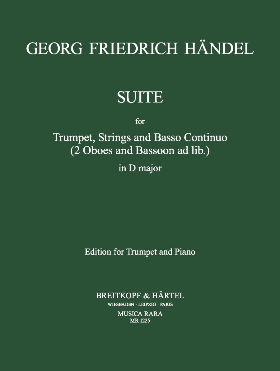 Handel: Suite in D HWV341 for Trumpet published by Breitkopf and Hartel