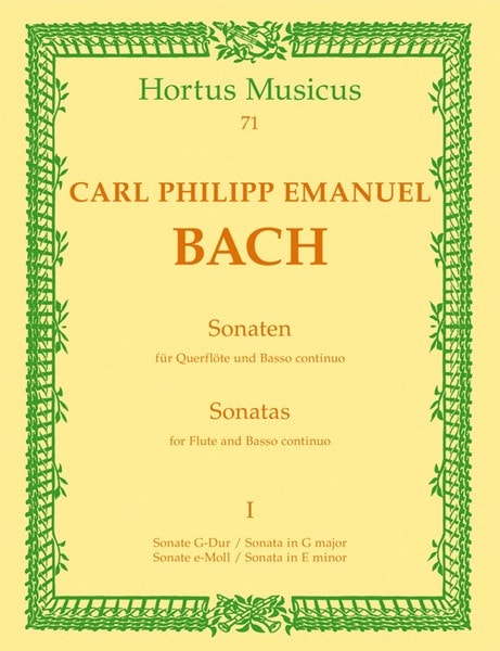 C P E Bach: Sonatas Book 1 for Flute published by Barenreiter