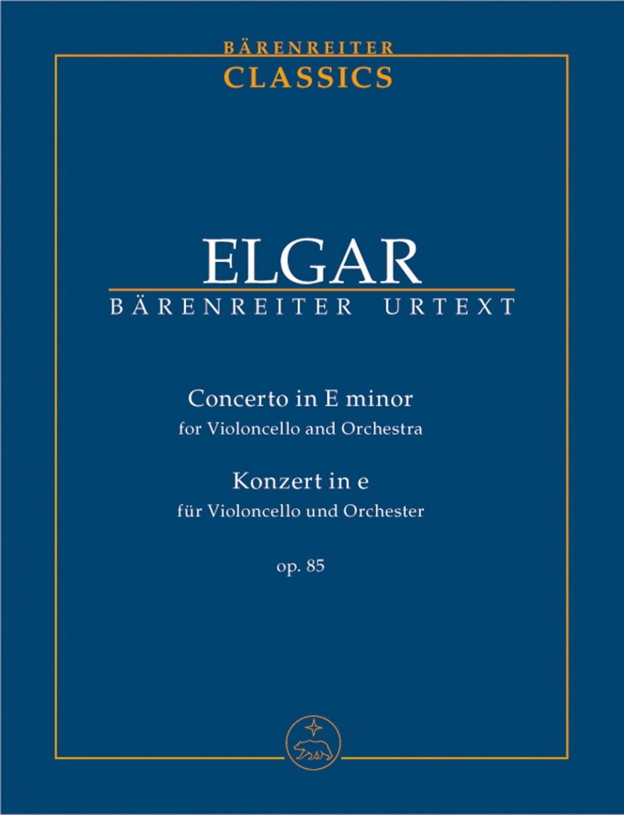 Elgar: Concerto for Cello in E minor, Op.85 (Study Score) published by Barenreiter