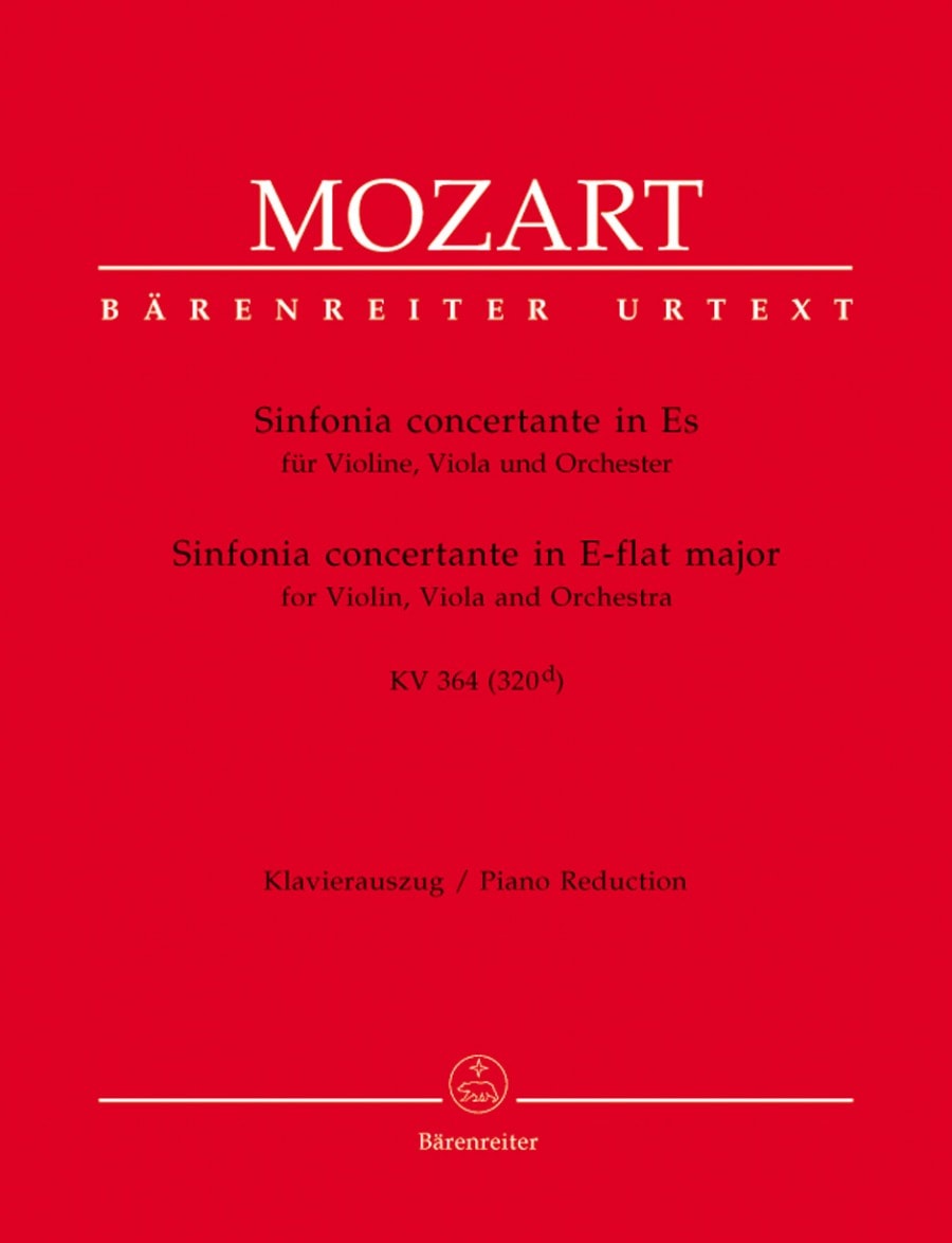 Mozart: Sinfonia Concertante in Eb K.364 for Violin & Viola published by Barenreiter