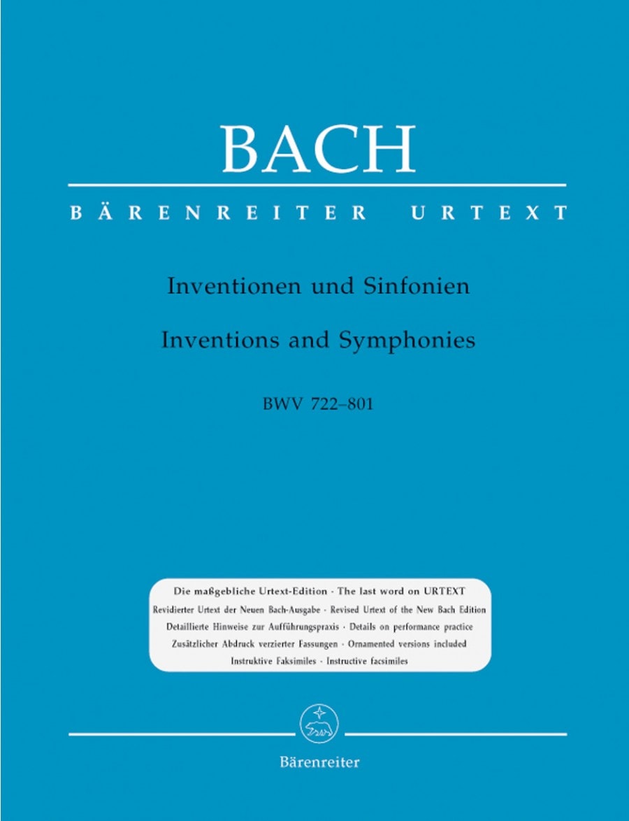 Bach: Inventions & Sinfonias (BWV772-801) for Piano published by Barenreiter