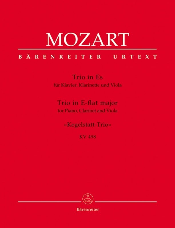 Mozart: Trio in Eb Major (Kegelstatt) KV 498 published by Barenreiter