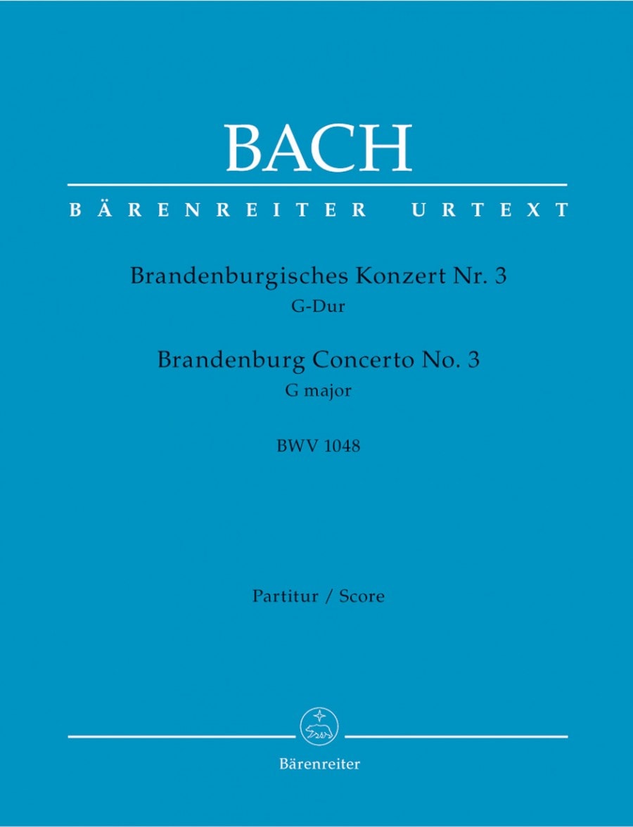 Bach: Brandenburg Concerto No. 3 in G major BWV1048 published by Barenreiter - Full Score