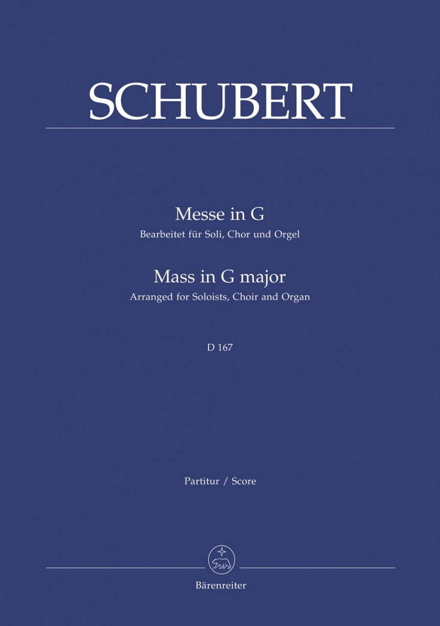 Schubert: Mass in G (D167) (Series: Choir & Organ) published by Barenreiter - Vocal Score