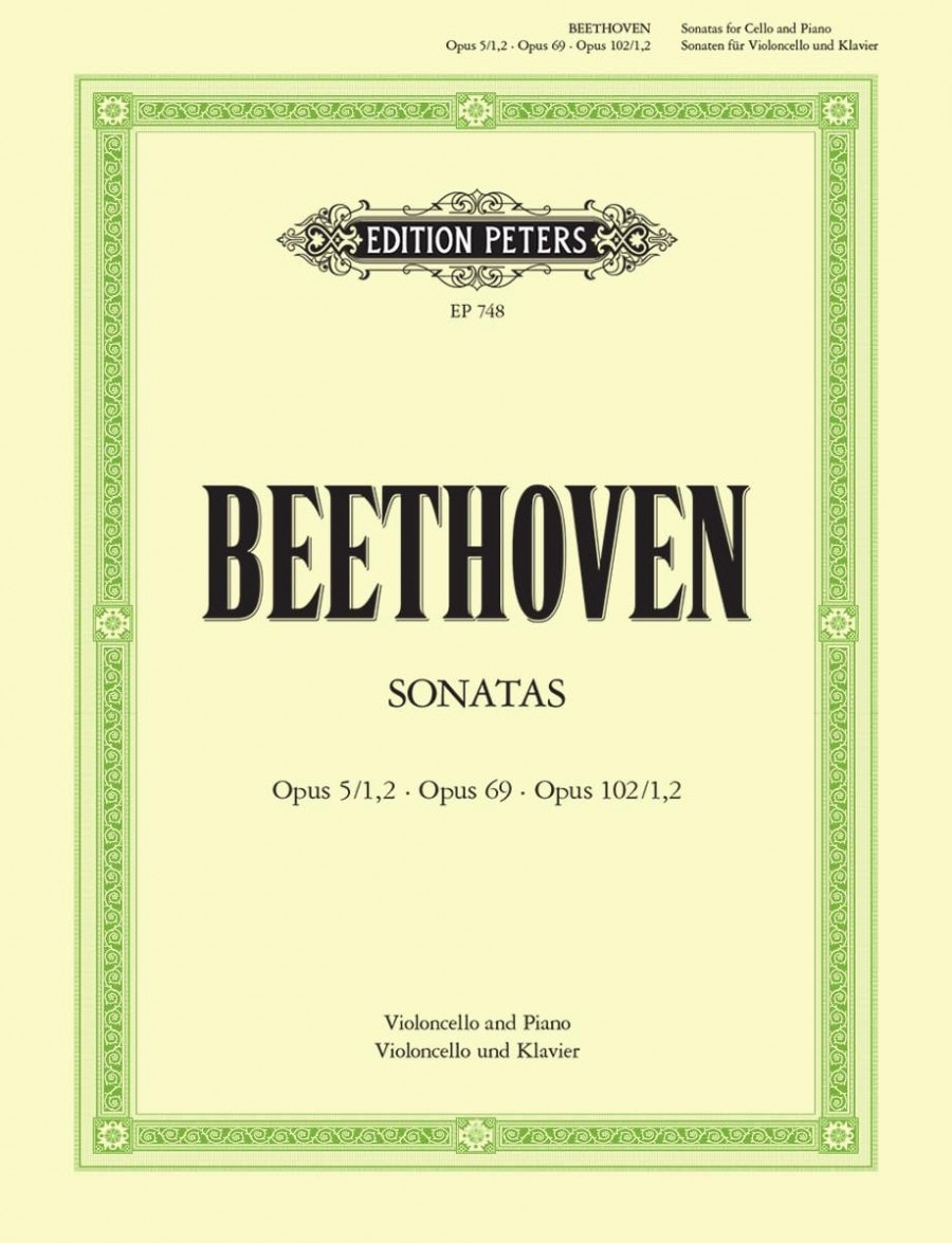 Beethoven: 5 Sonatas for Cello published by Peters Edition