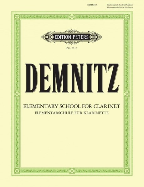 Demnitz: Elementary School for Clarinet published by Peters Edition