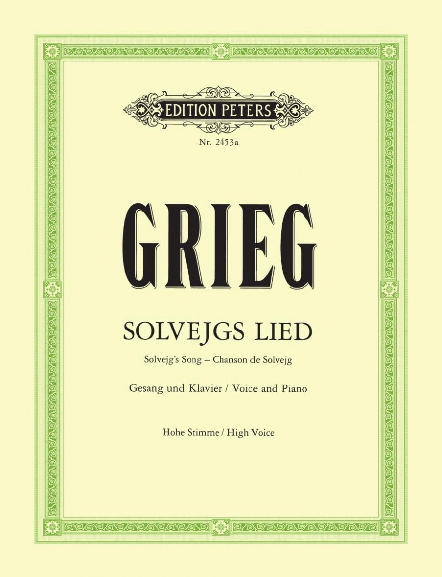 Grieg: Solveig's Song for High Voice published by Peters