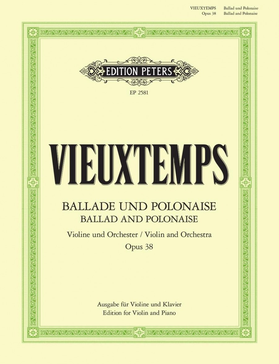 Vieuxtemps: Ballade Und Polonaise Opus 38 for Violin published by Peters Edition