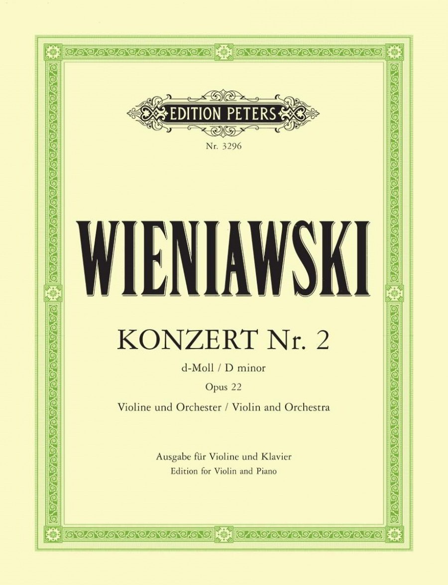 Wieniawski: Concerto No.2 in D minor Opus 22 for Violin published by Peters