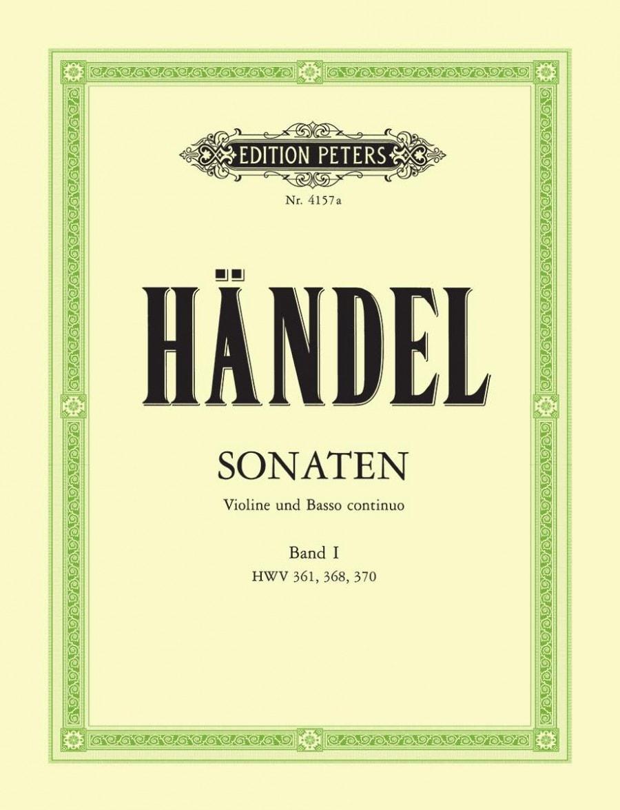 Handel: Sonatas for Violin Volume 1 for Violin published by Peters Edition