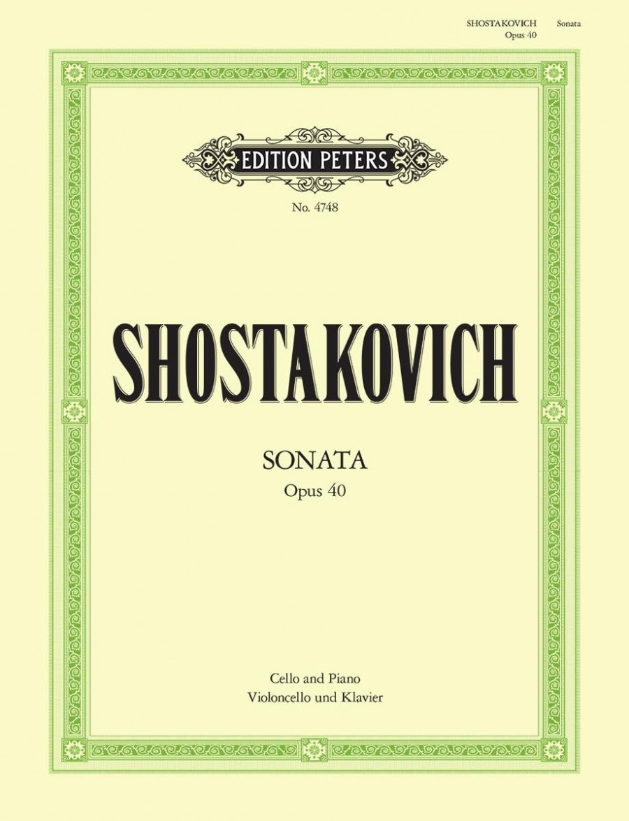Shostakovich: Sonata in D minor Opus 40 for Cello published by Peters Edition