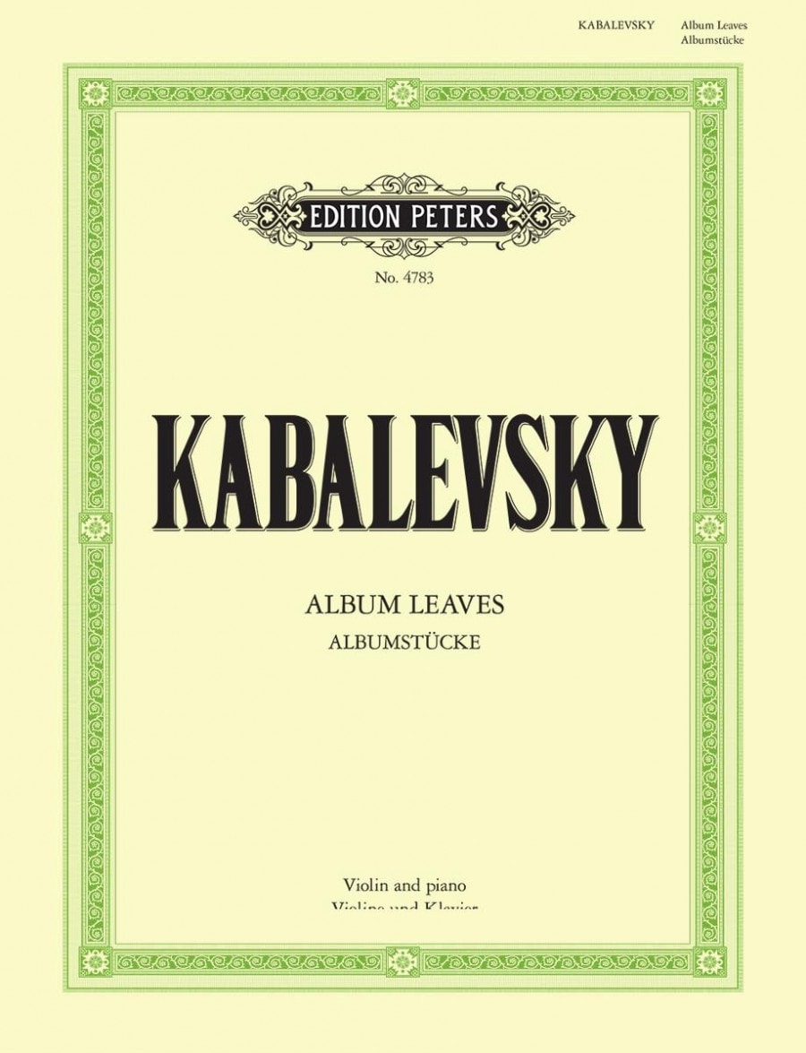 Kabalevsky: Albumstucke for Violin published by Peters Edition