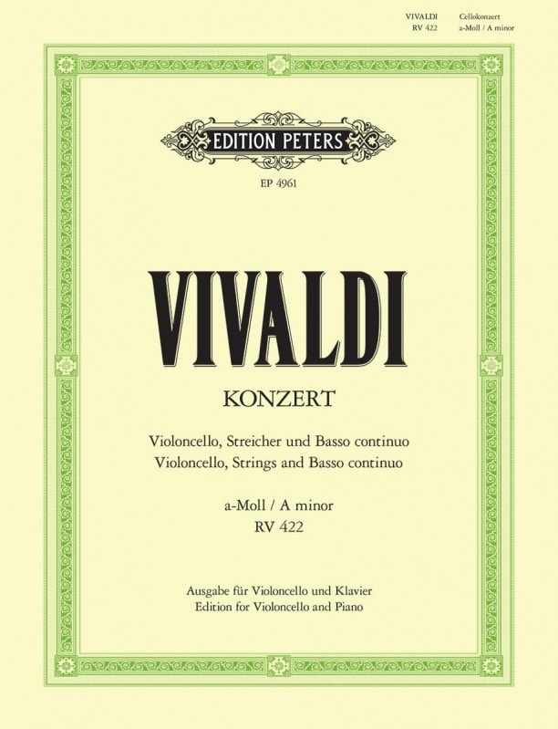 Vivaldi: Concerto in A Minor RV442 for Cello published by Peters Edition