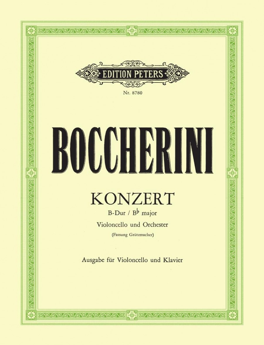 Boccherini: Concerto in Bb for Cello published by Peters