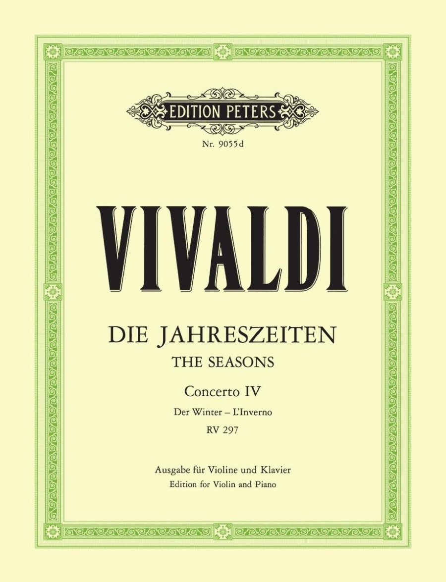Vivaldi:  The Seasons  Opus 8 No 4 in F Minor (Winter) for Violin published by Peters