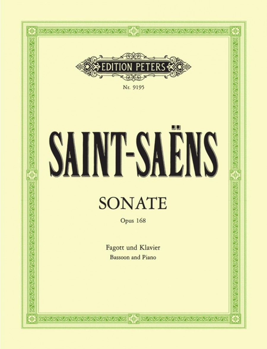 Saint-Saens: Sonata Opus 168 for Bassoon published by Peters
