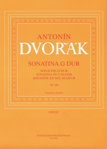 Dvorak: Sonatina in G Opus 100 for Violin published by Barenreiter