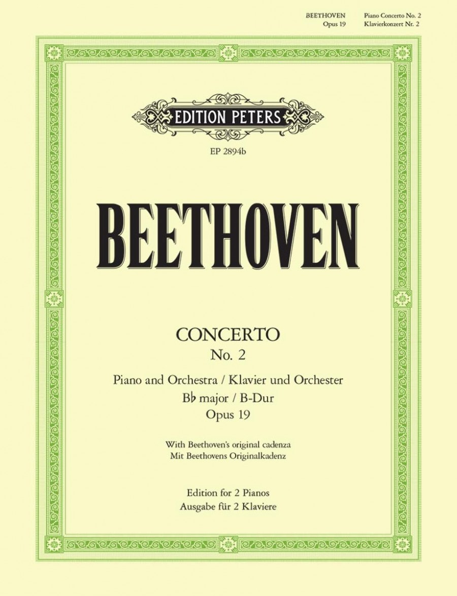 Beethoven: Piano Concerto No.2 in B flat Opus 19 published by Peters