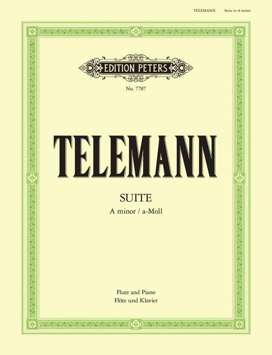 Telemann: Suite in A Minor for Flute published by Peters