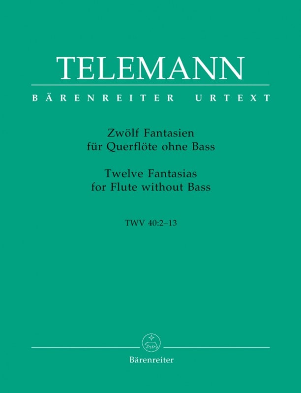 Telemann: 12 Fantasias TWV 40: 1-12 for Flute published by Barenreiter