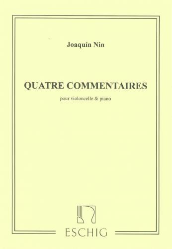 Nin: Quatre Commentaires for Cello published by Eschig