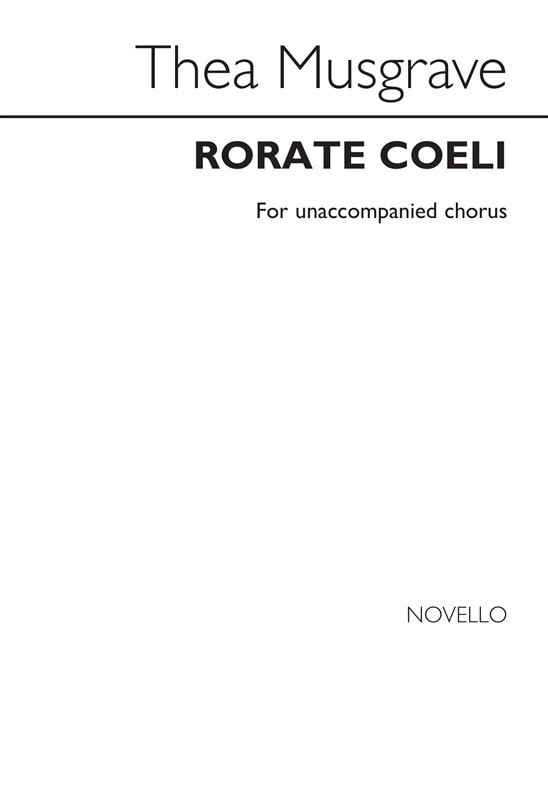 Musgrave: Rorate Coeli published by Novello - Vocal Score