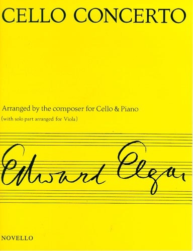Elgar: Cello Concerto in E Minor Opus 85 arranged for Viola published by Novello
