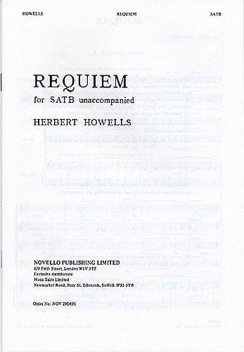 Howells: Requiem published by Novello