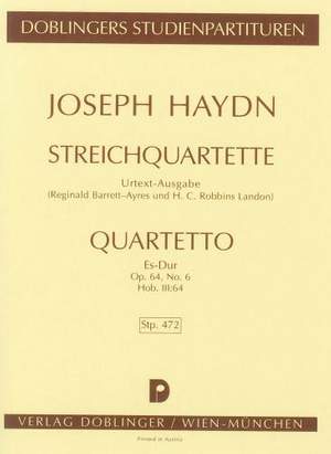 Haydn: String Quartet in Eb Major Opus 64 No 6 Hob.III:64 (Study Score) published by Doblinger