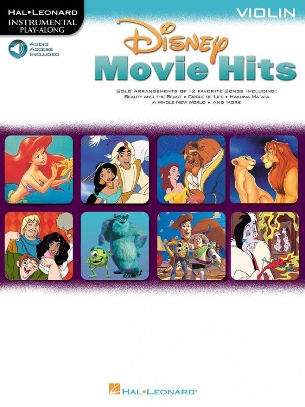 Disney Movie Hits - Violin published by Hal Leonard (Book/Online Audio)