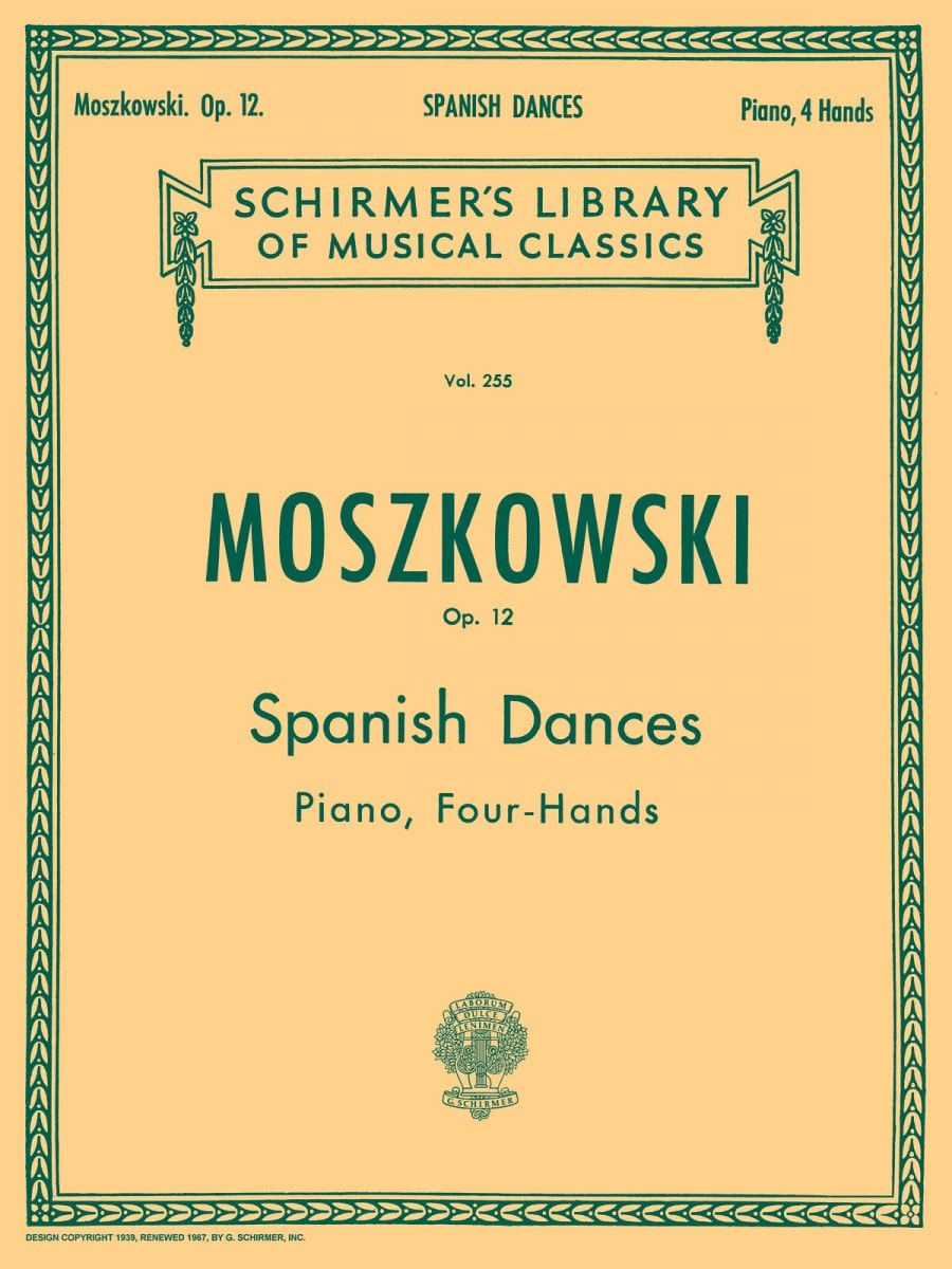 Moszkowski: Five Spanish Dances Opus 12 for Piano Duet published by Schirmer